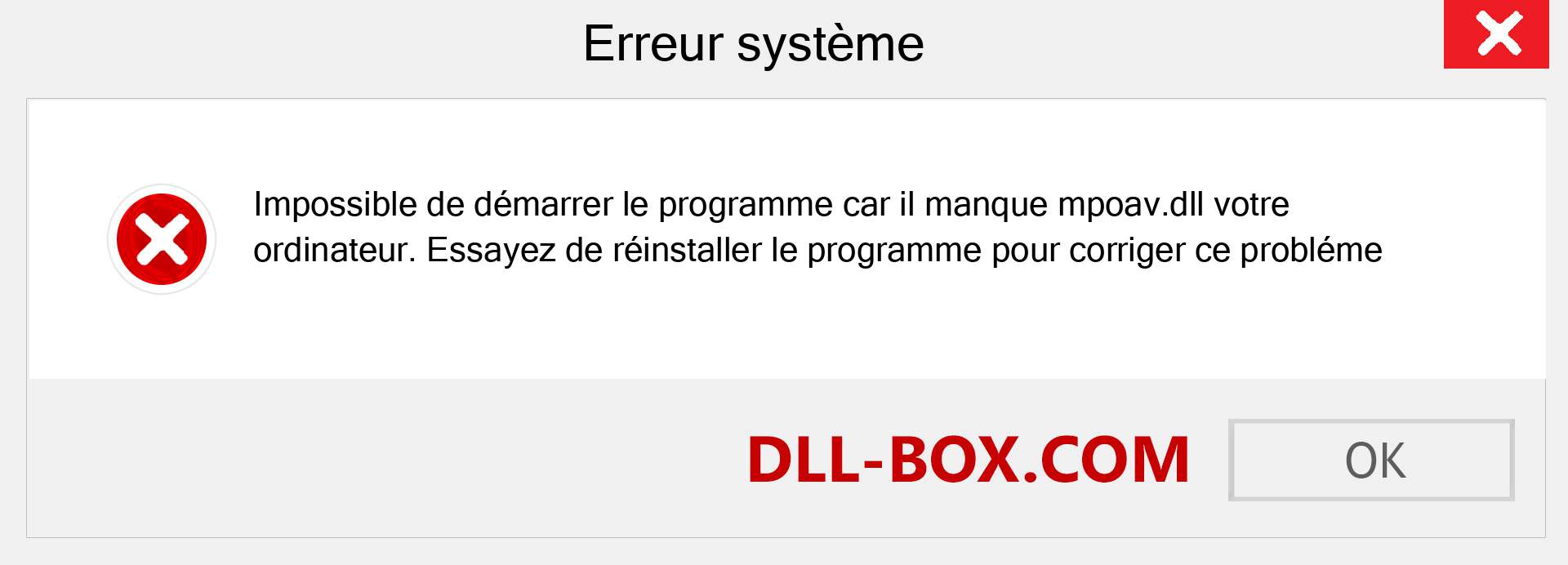 Le fichier mpoav.dll est manquant ?. Télécharger pour Windows 7, 8, 10 - Correction de l'erreur manquante mpoav dll sur Windows, photos, images